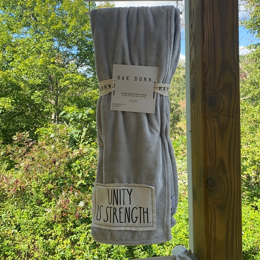 Rae Dunn plush throw